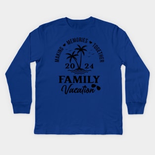 Palm Tree Family Vacation 2024 Kids Long Sleeve T-Shirt